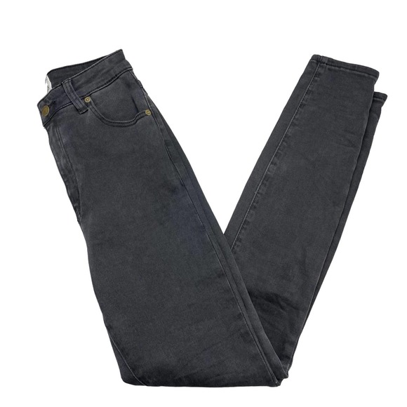 ROLLA'S Eastcoast Ankle High Rise Super Skinny Jean Sz 25 Washed Black - Picture 3 of 9